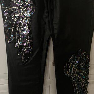 Venus Black Leatherette Pants